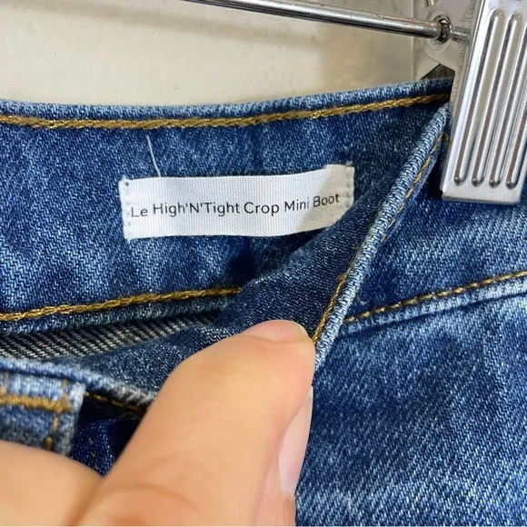 FRAME Le High n Tight Crop Mini Boot Jeans in Eckhart Size 29