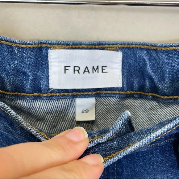 FRAME Le High n Tight Crop Mini Boot Jeans in Eckhart Size 29