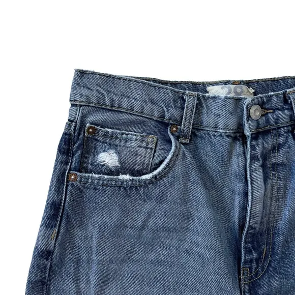 Free People We The Free Cropped High Rise Distressed Boho Jeans