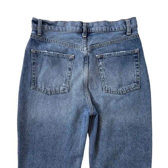 Free People We The Free Cropped High Rise Distressed Boho Jeans