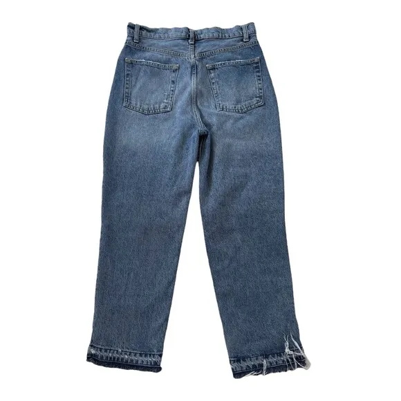 Free People We The Free Cropped High Rise Distressed Boho Jeans