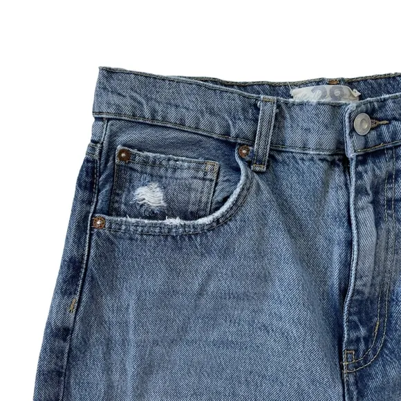 Free People We The Free Cropped High Rise Distressed Boho Jeans