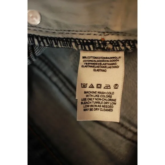 Free People Womens Jeans Blue Denim Cropped Tapered Medium Wash Zip Fly Size 27