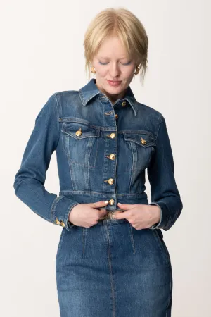 Giacca Cropped In Jeans