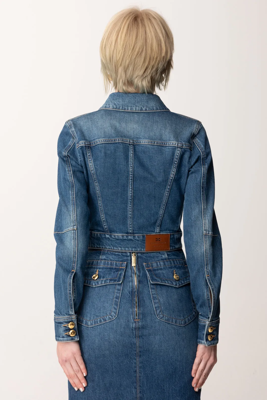 Giacca Cropped In Jeans