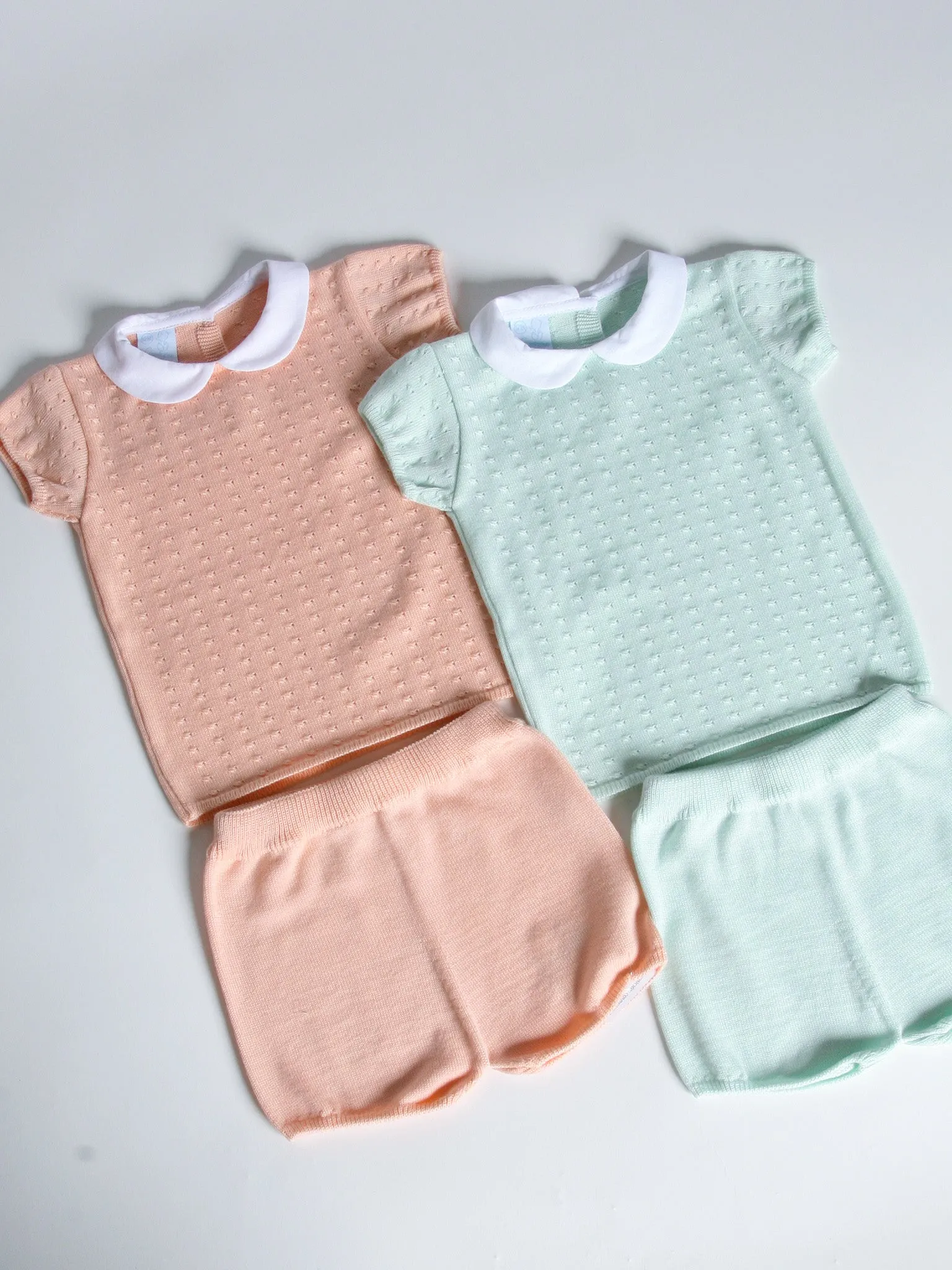 Granlei Peach peter pan collar short suit