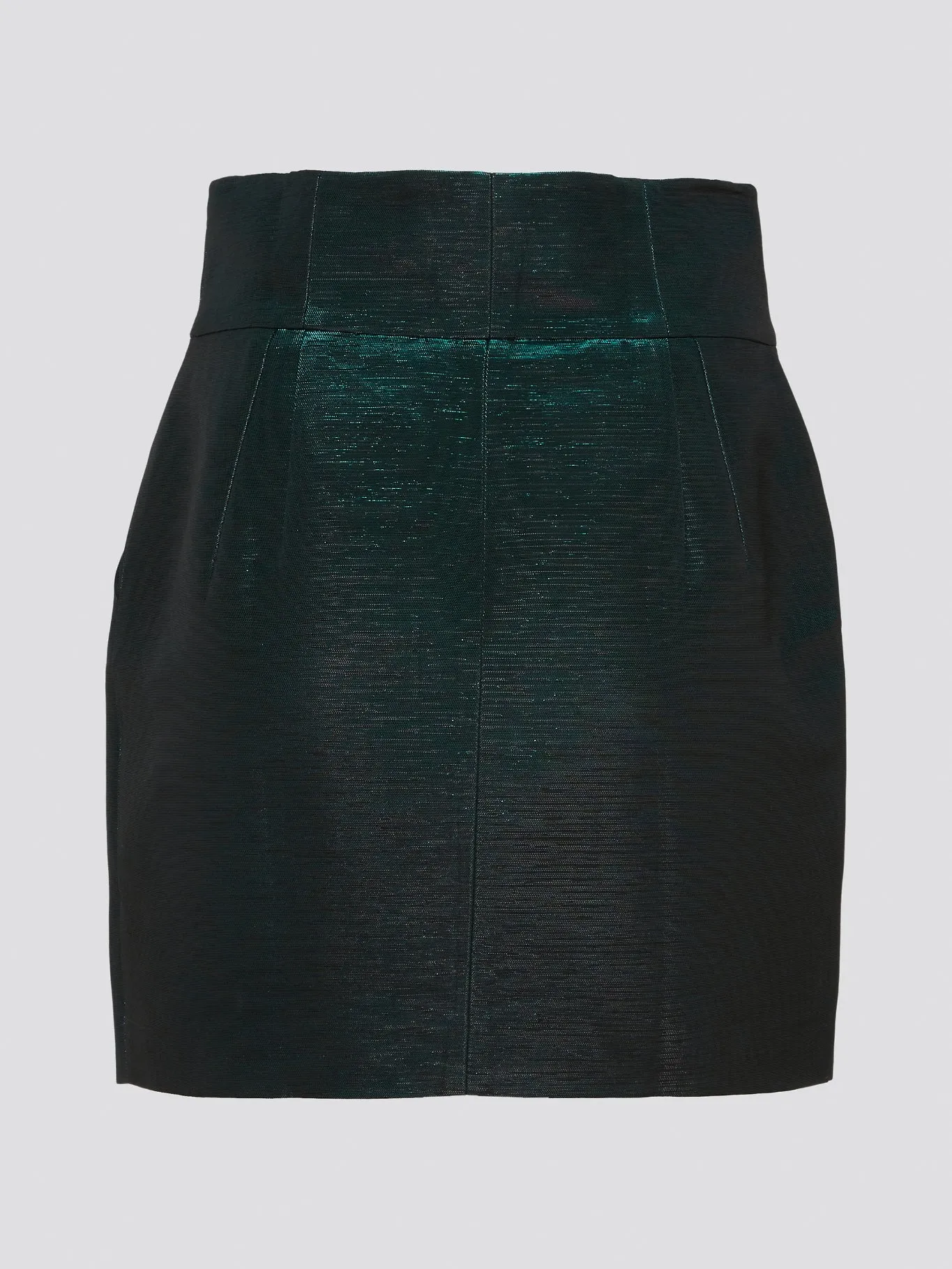 Green Zip Up Mini Skirt