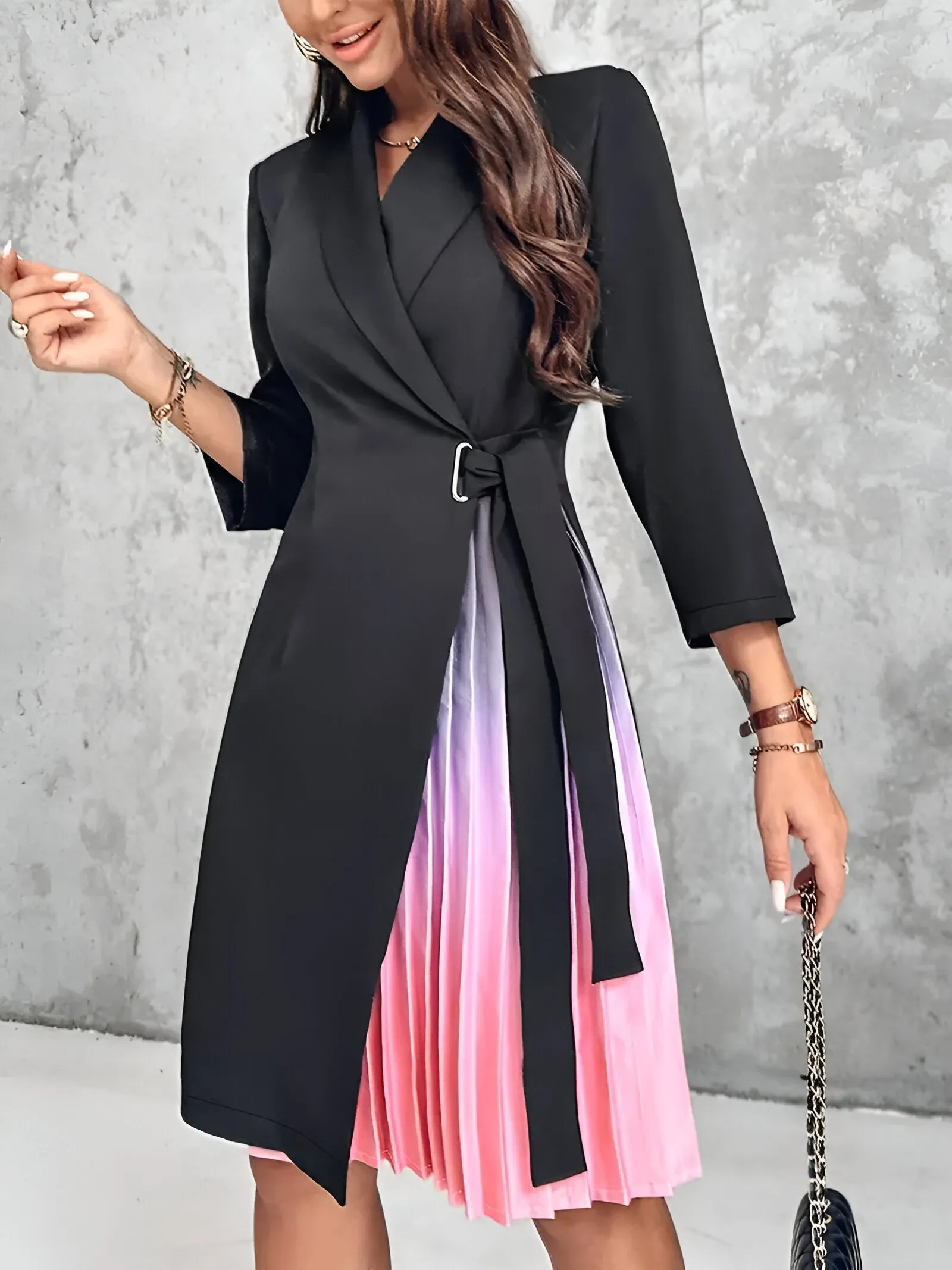 Gregoria | Elegant blazer dress with gradient print