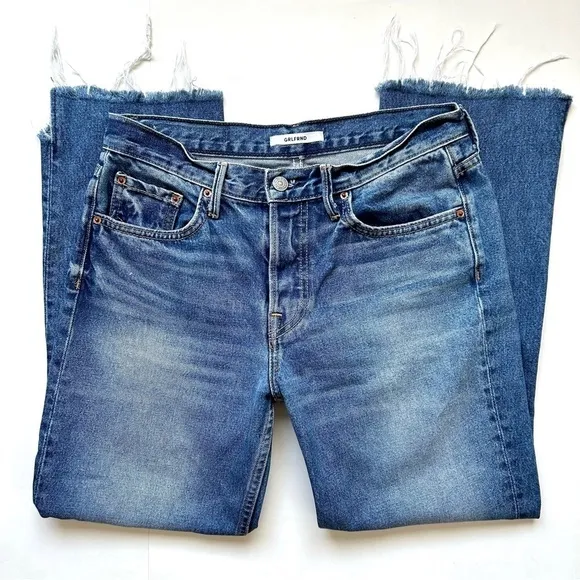 GRLFRND Tatum Mid-Rise Micro Boot Jean in Turn Blue Size 28