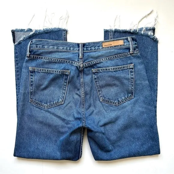 GRLFRND Tatum Mid-Rise Micro Boot Jean in Turn Blue Size 28