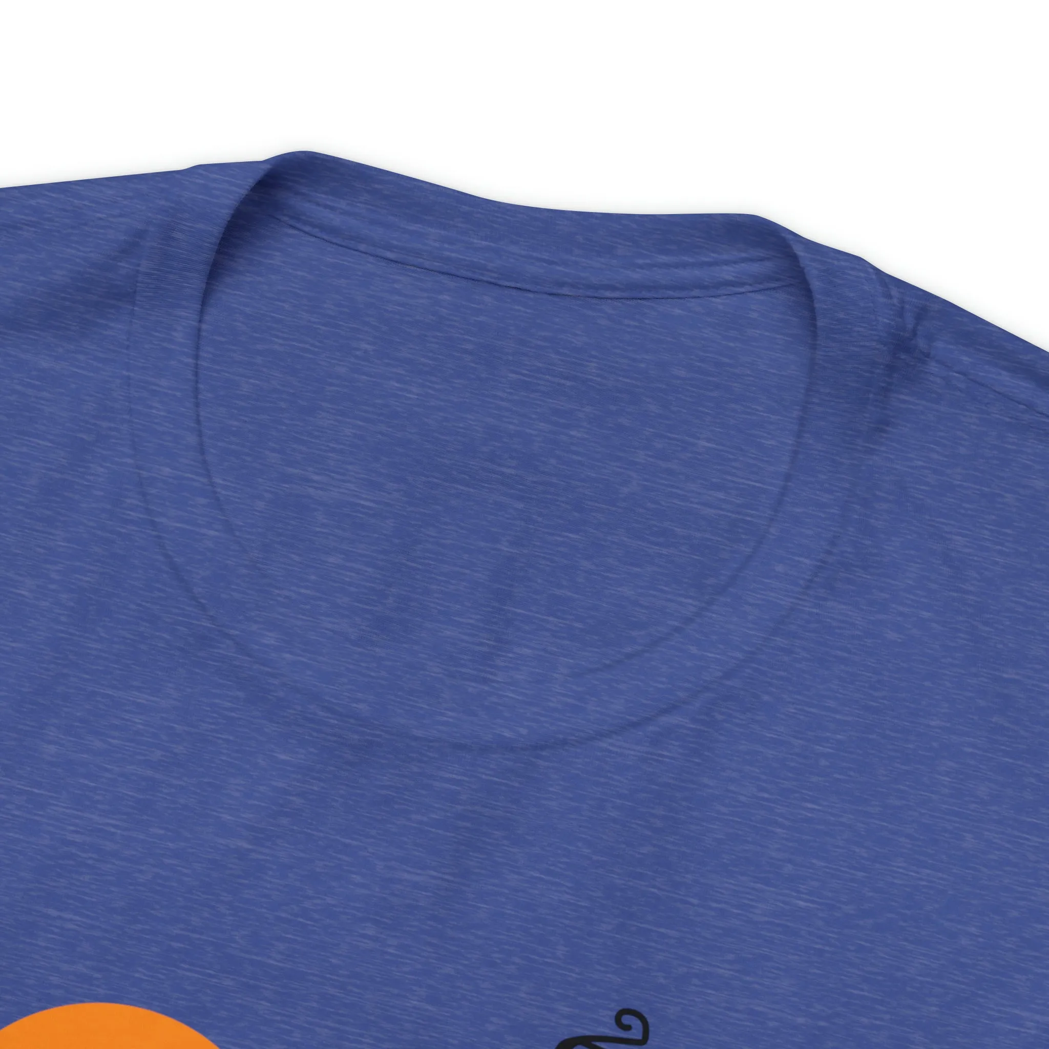 Happy Halloween Haunted House with Bats T-Shirt | Orange and Black Scary Tee |  Bella Canvas 3001Unisex | Creepy Short Sleeve Tshirt