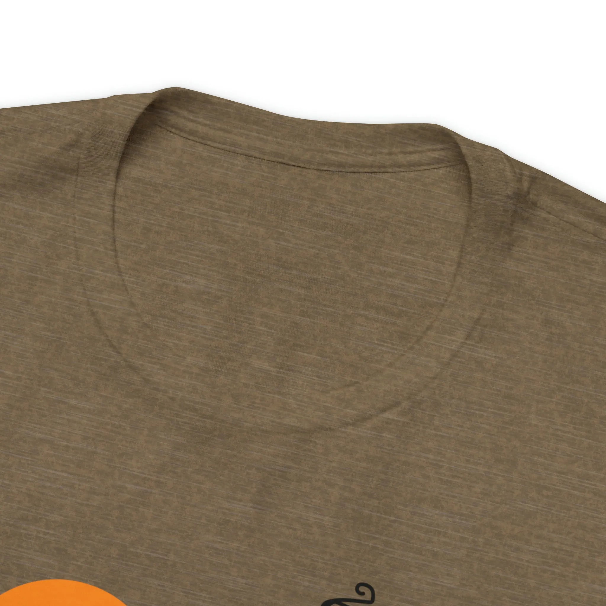 Happy Halloween Haunted House with Bats T-Shirt | Orange and Black Scary Tee |  Bella Canvas 3001Unisex | Creepy Short Sleeve Tshirt