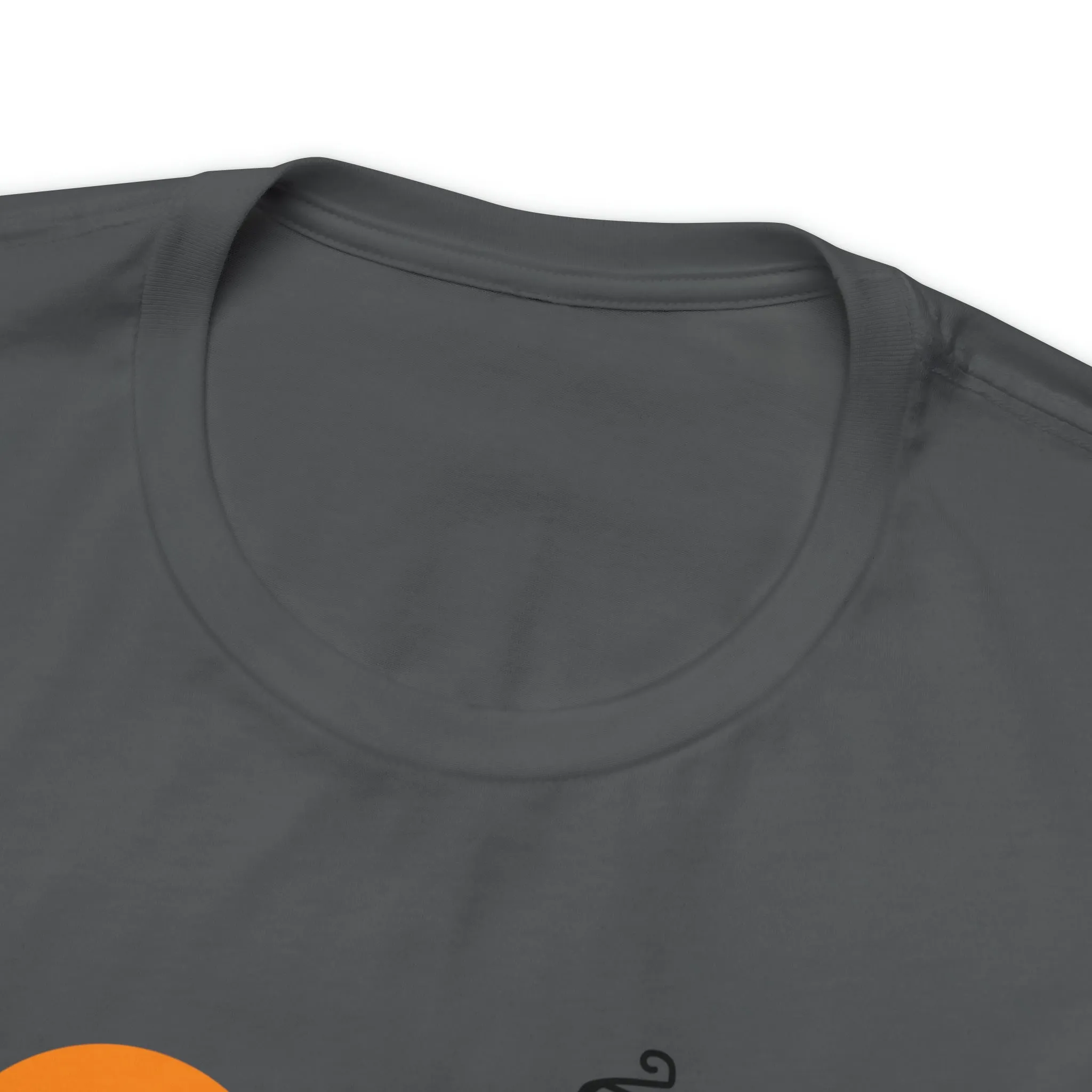 Happy Halloween Haunted House with Bats T-Shirt | Orange and Black Scary Tee |  Bella Canvas 3001Unisex | Creepy Short Sleeve Tshirt
