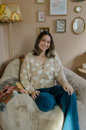 Hearts Embroidered Sweater