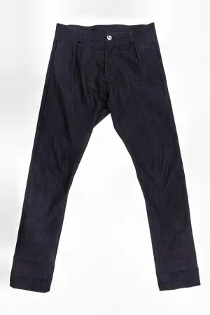 【HELLEQUINO】 The Pants-Raw Selvedge Denim 11oz / 特殊剪裁 小直筒彈性原色褲