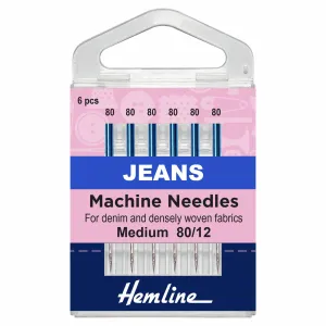 Hemline Jeans Machine Needles - Medium - 80/12