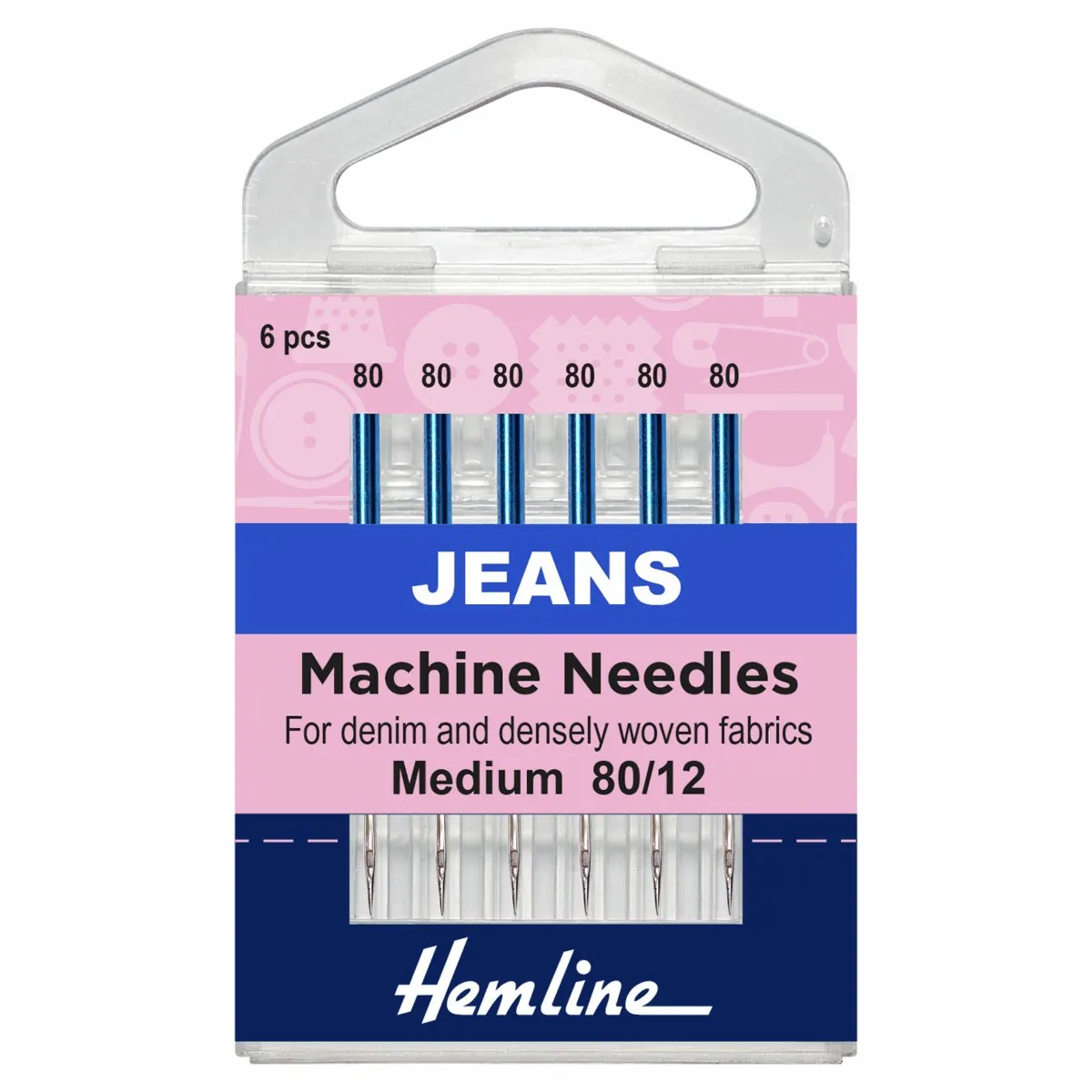 Hemline Jeans Machine Needles - Medium - 80/12