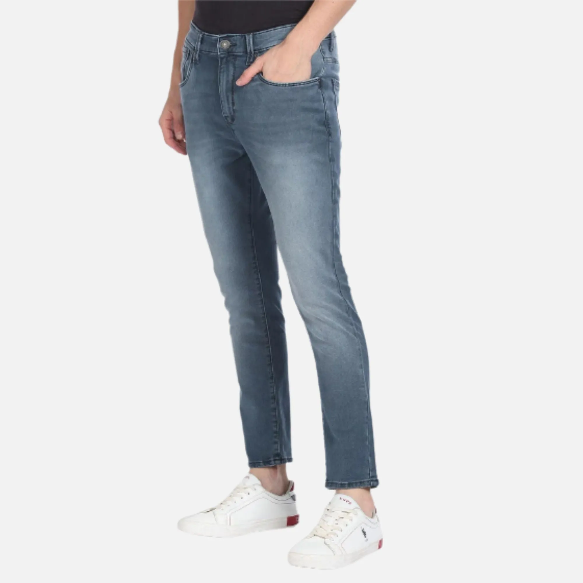 Henry Cropped Stone Wash Jeans