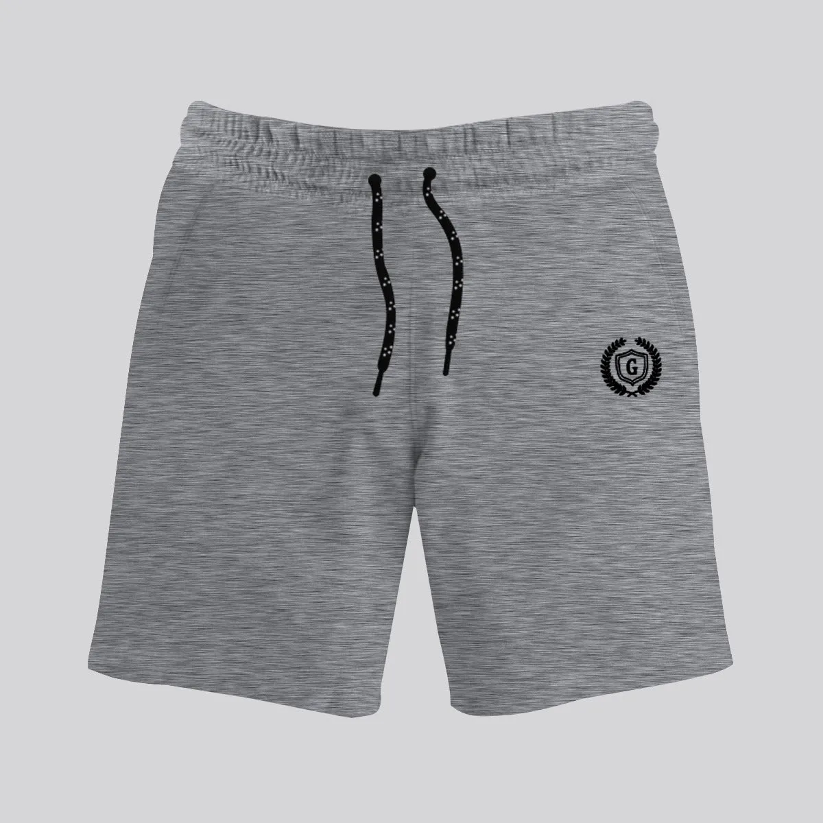 HG SIGNATURE EMB TWO QUARTER DRYFIT SHORTS - TEXTURED GRAY