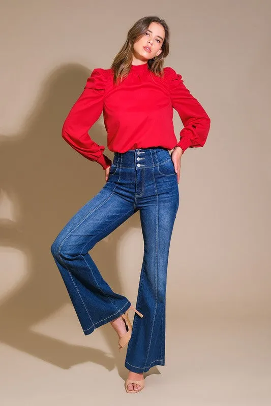 High Collar Neck Top