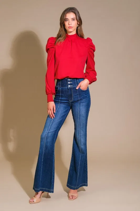 High Collar Neck Top