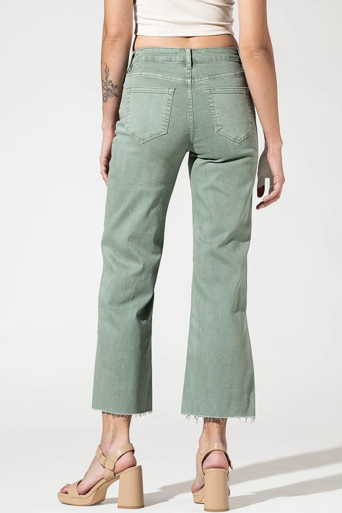 High Rise Crop Wide Leg