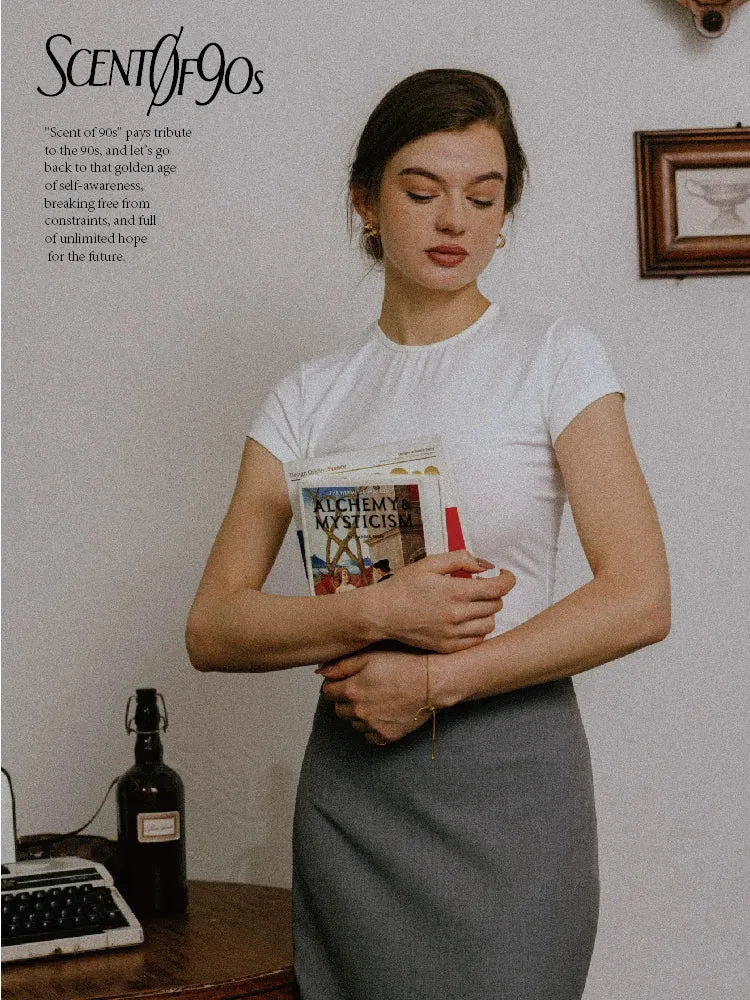 High-Waisted Pencil Skirt