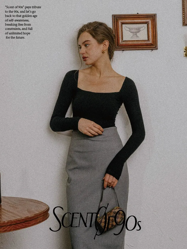 High-Waisted Pencil Skirt