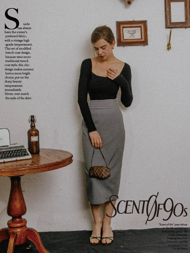 High-Waisted Pencil Skirt