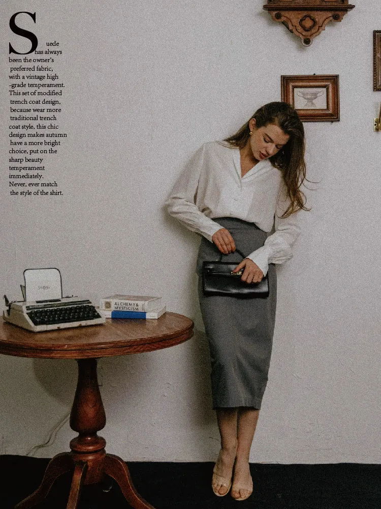 High-Waisted Pencil Skirt