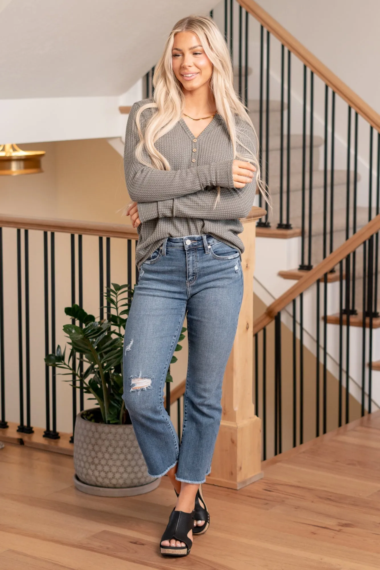 Honey High Rise Cropped Boot Cut