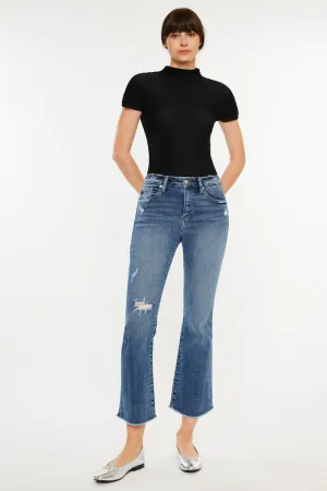 Honey High Rise Cropped Bootcut Jeans