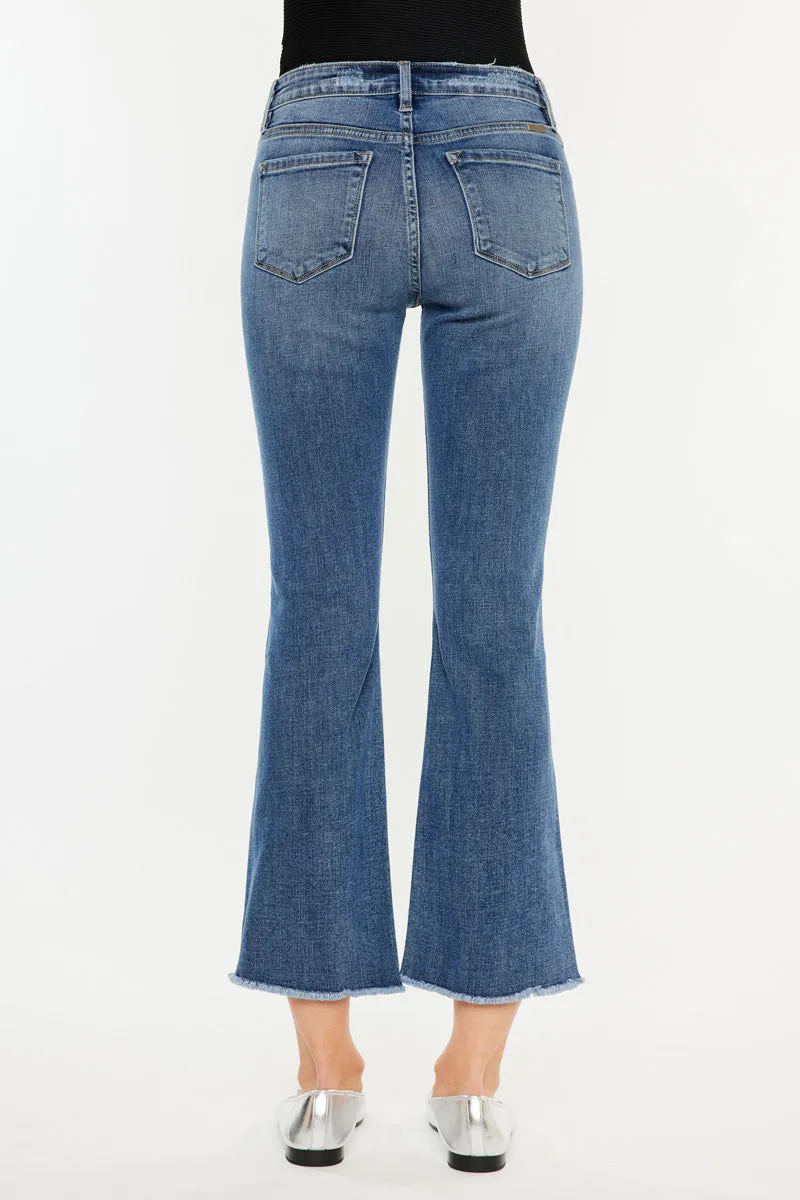 Honey High Rise Cropped Bootcut Jeans