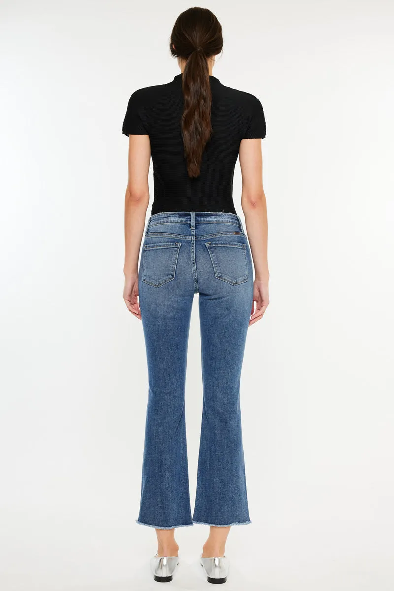Honey High Rise Cropped Bootcut Jeans
