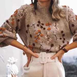 Hortensia® | Elegant women's top brown