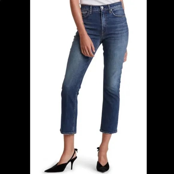 HUDSON Holly High Rise Crop Boot Cut Jean Womens 27 Dark Wash/Omen