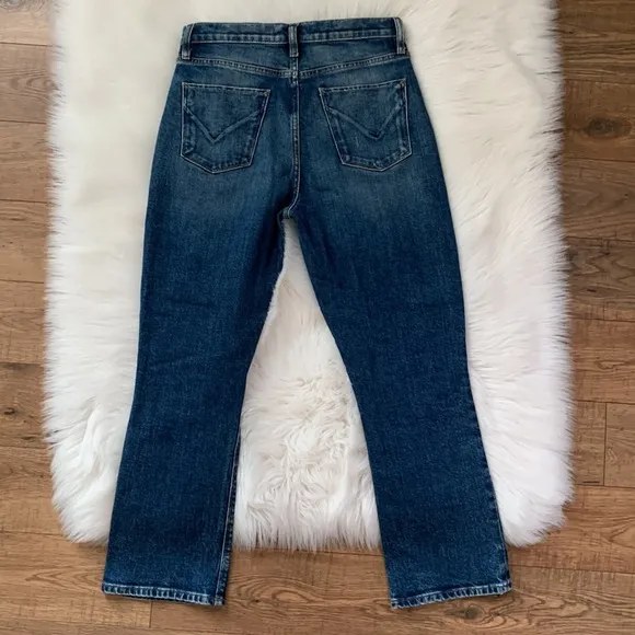 HUDSON Holly High Rise Crop Boot Cut Jean Womens 27 Dark Wash/Omen