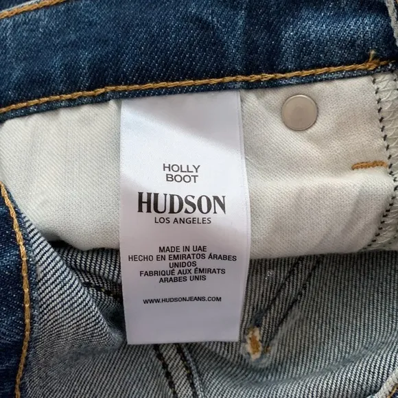 HUDSON Holly High Rise Crop Boot Cut Jean Womens 27 Dark Wash/Omen