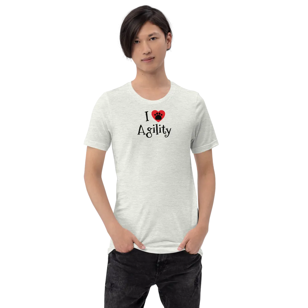 I Heart w/ Paw Agility T-Shirts - Light
