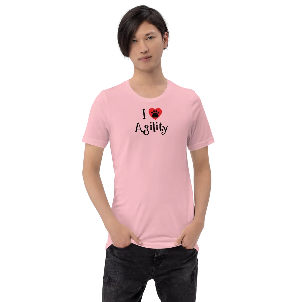 I Heart w/ Paw Agility T-Shirts - Light