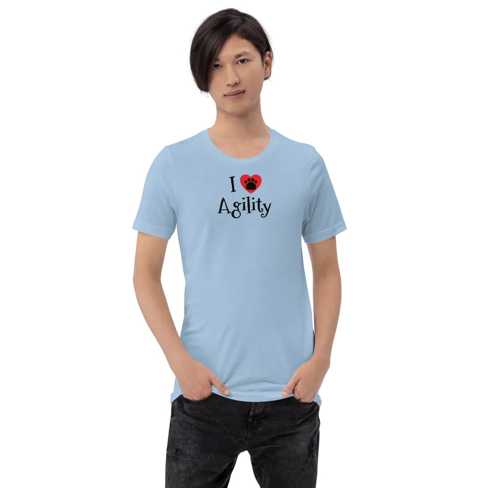 I Heart w/ Paw Agility T-Shirts - Light