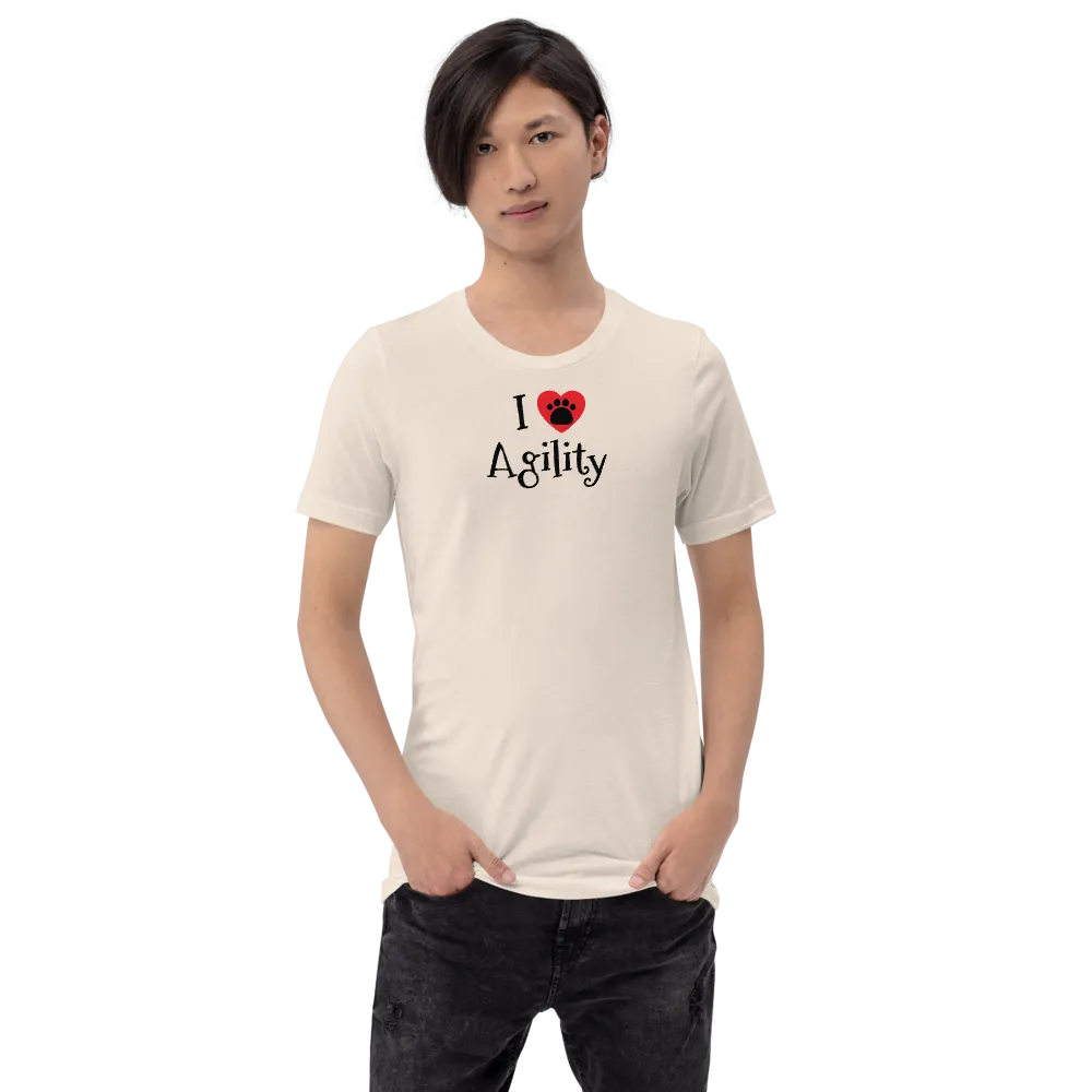 I Heart w/ Paw Agility T-Shirts - Light