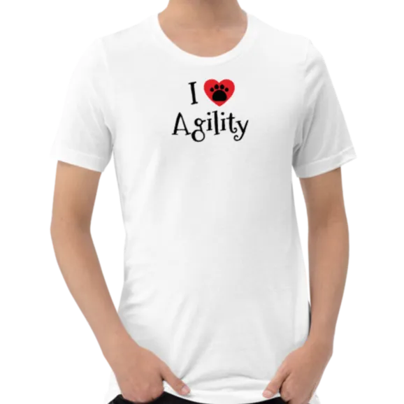 I Heart w/ Paw Agility T-Shirts - Light