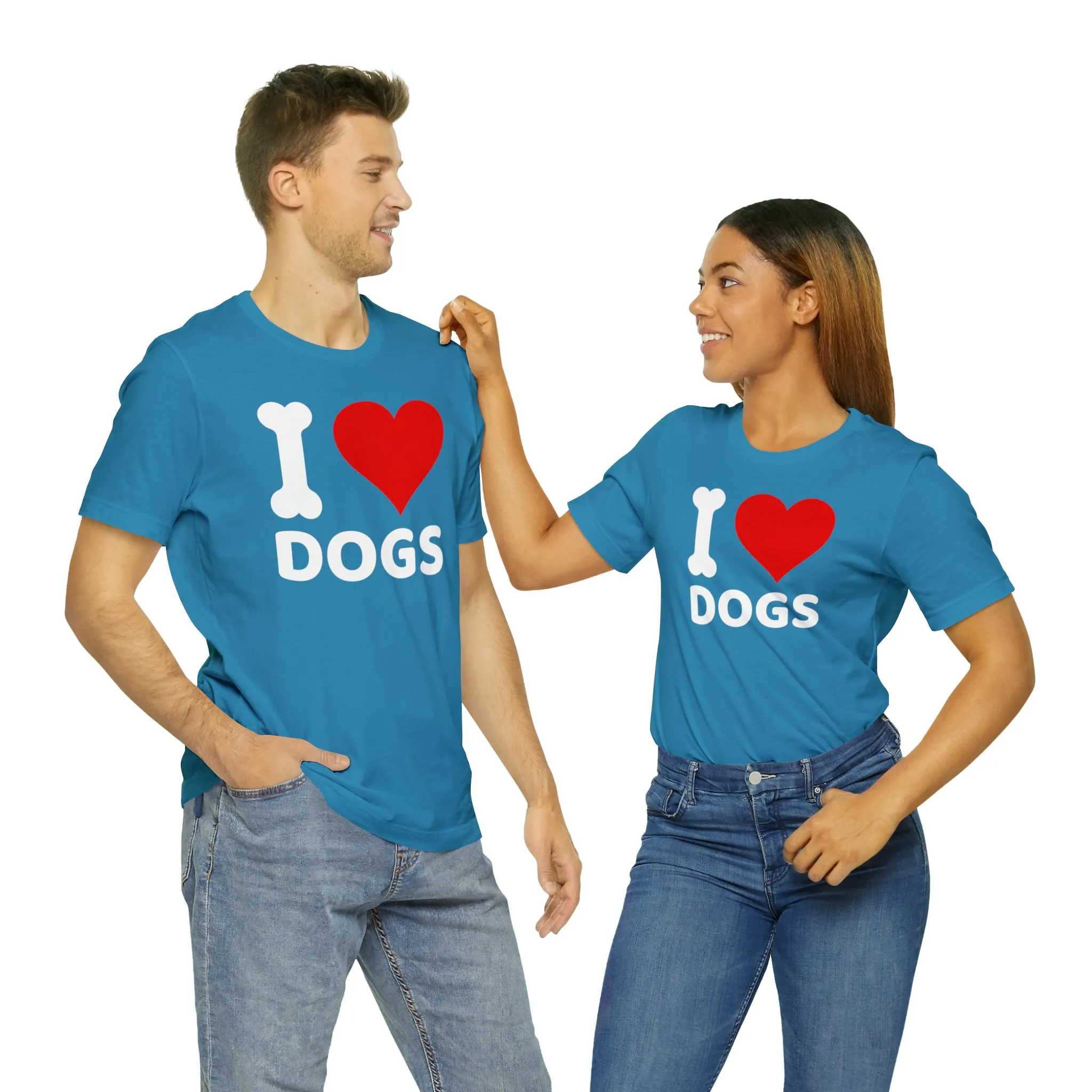 I Love Dogs T-Shirt | Fun Dog Tee |  Bella Canvas 3001 Unisex | Dog Lovers Short Sleeve Tshirt