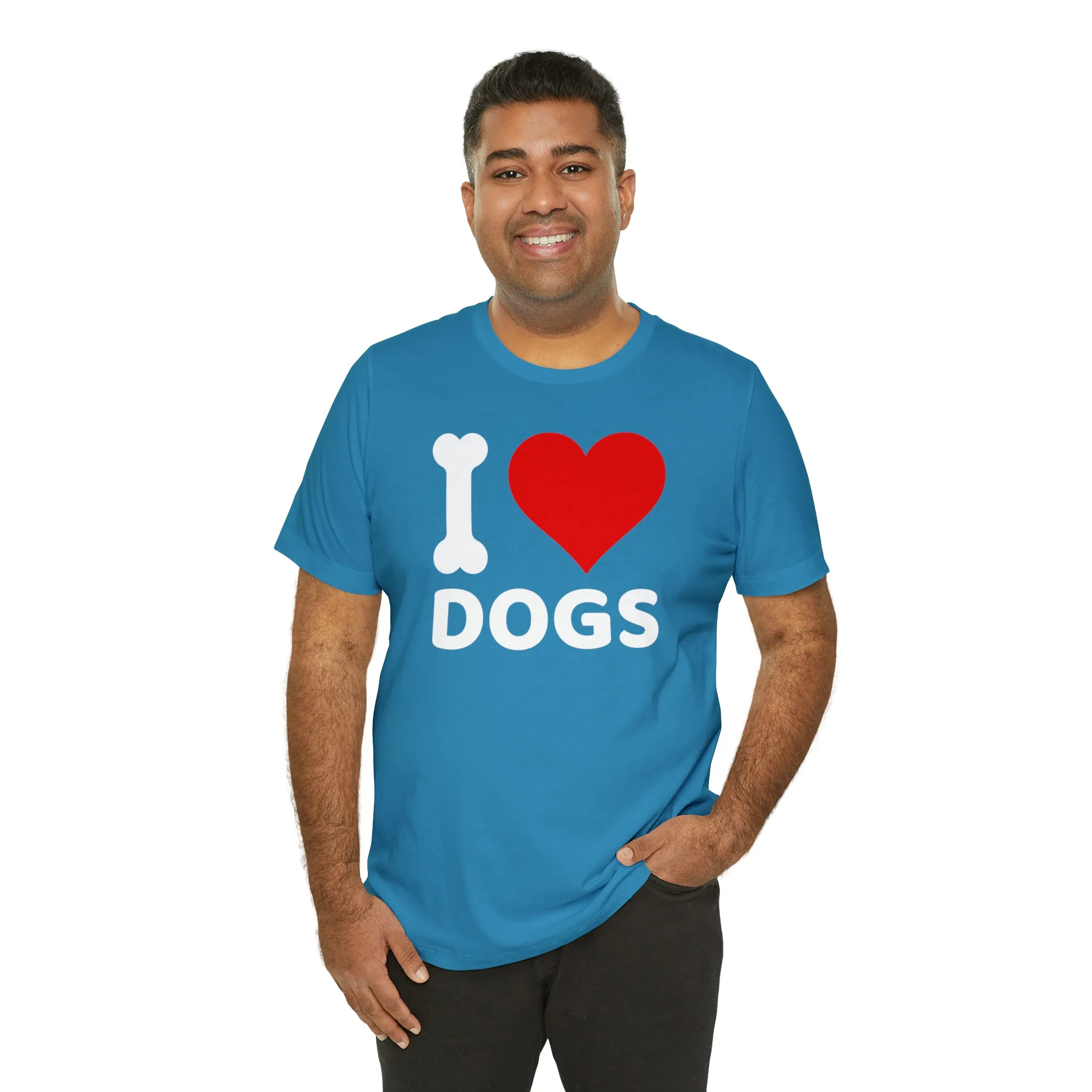 I Love Dogs T-Shirt | Fun Dog Tee |  Bella Canvas 3001 Unisex | Dog Lovers Short Sleeve Tshirt