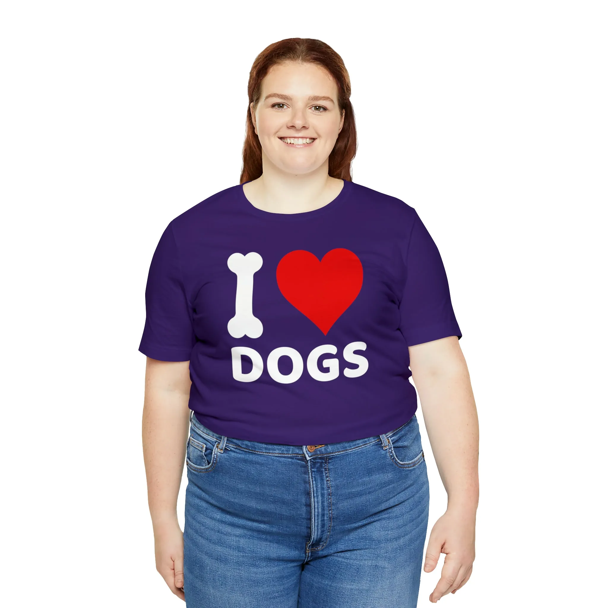 I Love Dogs T-Shirt | Fun Dog Tee |  Bella Canvas 3001 Unisex | Dog Lovers Short Sleeve Tshirt