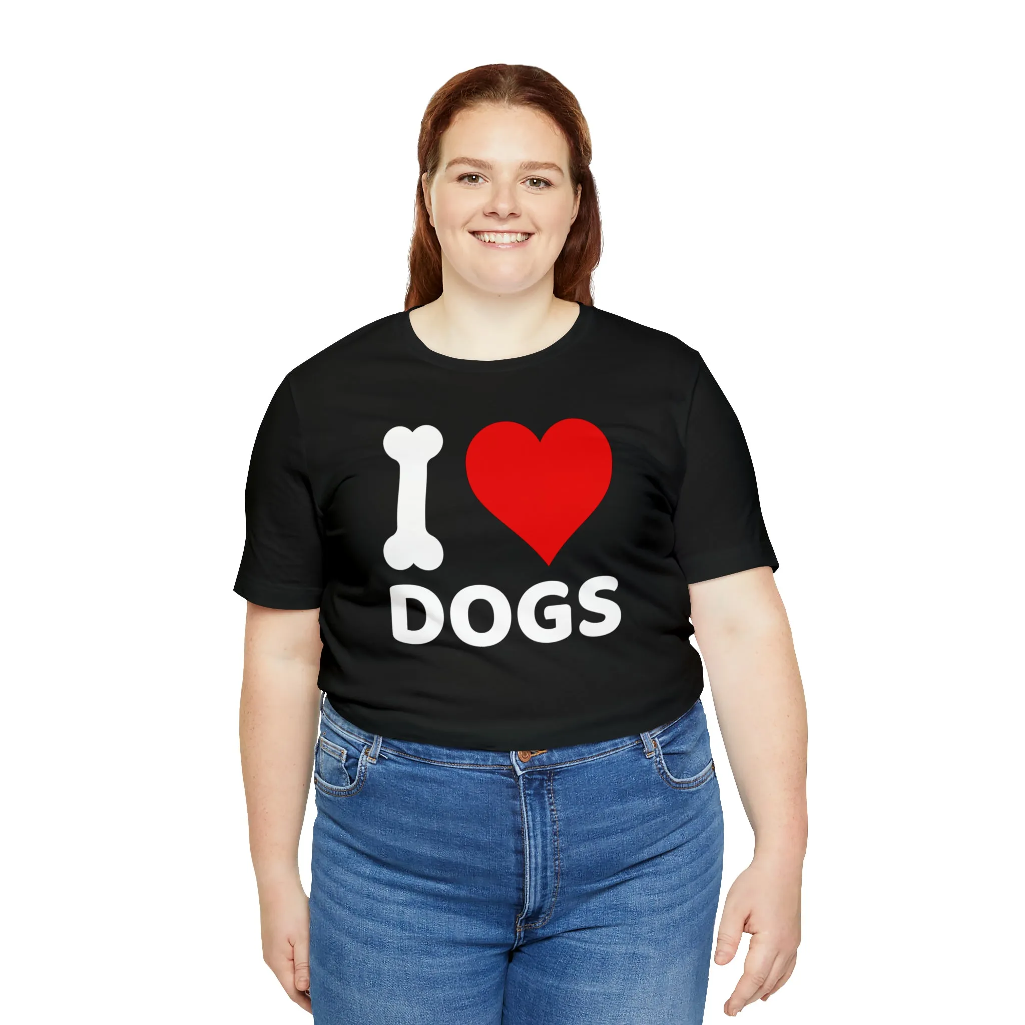 I Love Dogs T-Shirt | Fun Dog Tee |  Bella Canvas 3001 Unisex | Dog Lovers Short Sleeve Tshirt
