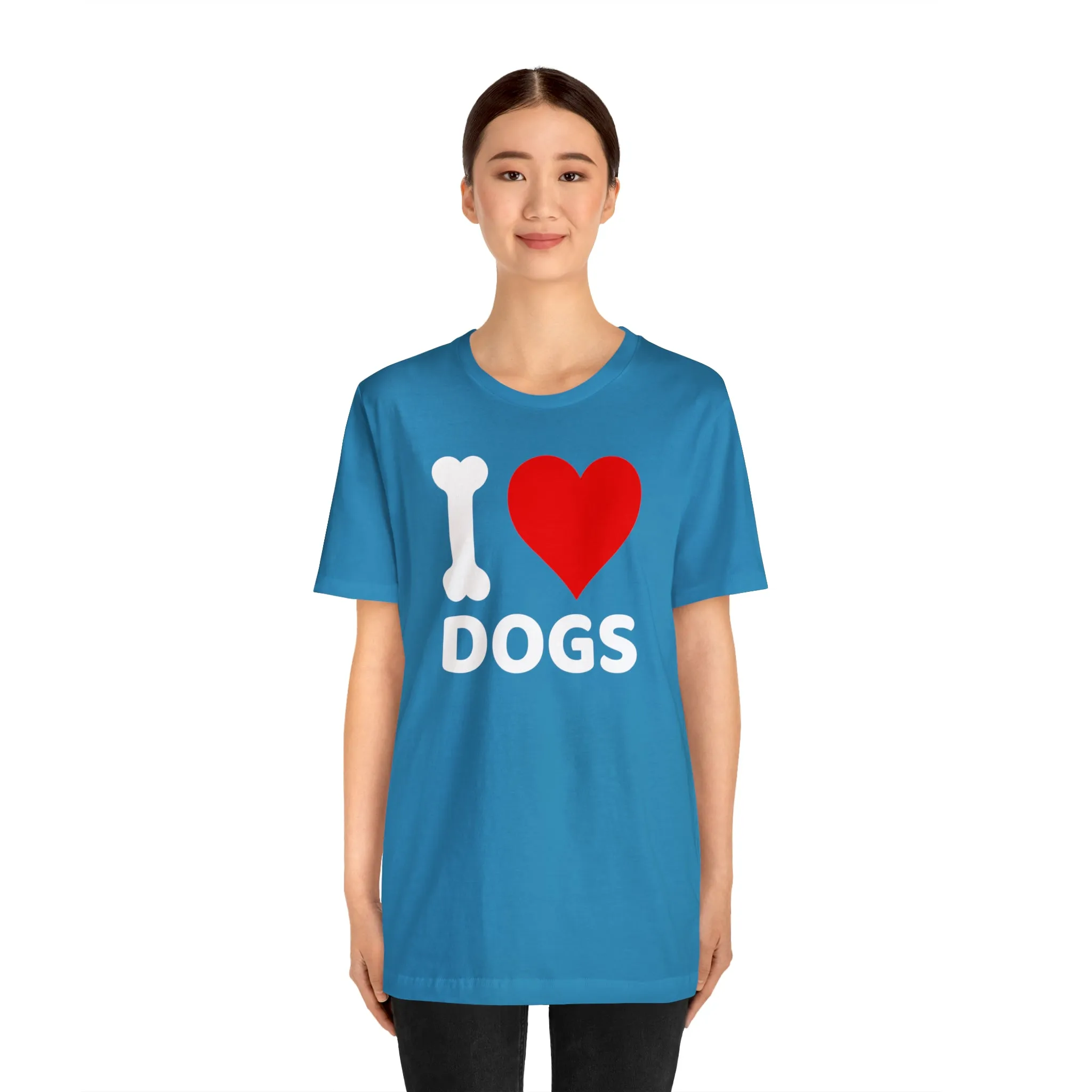 I Love Dogs T-Shirt | Fun Dog Tee |  Bella Canvas 3001 Unisex | Dog Lovers Short Sleeve Tshirt