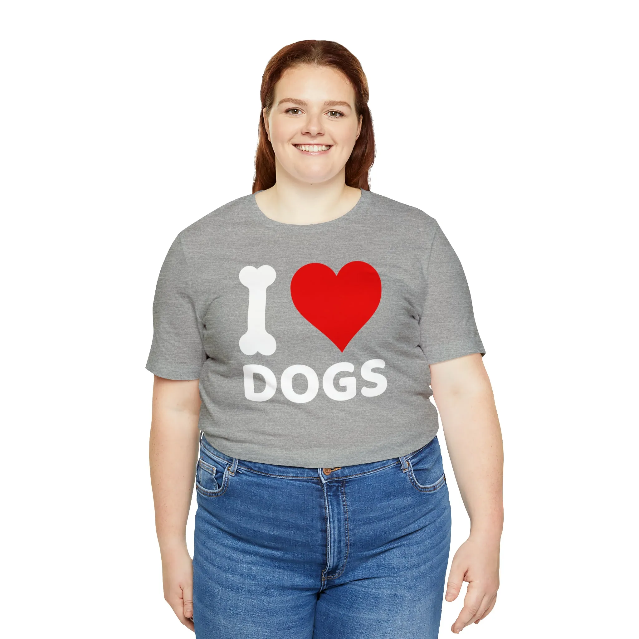 I Love Dogs T-Shirt | Fun Dog Tee |  Bella Canvas 3001 Unisex | Dog Lovers Short Sleeve Tshirt