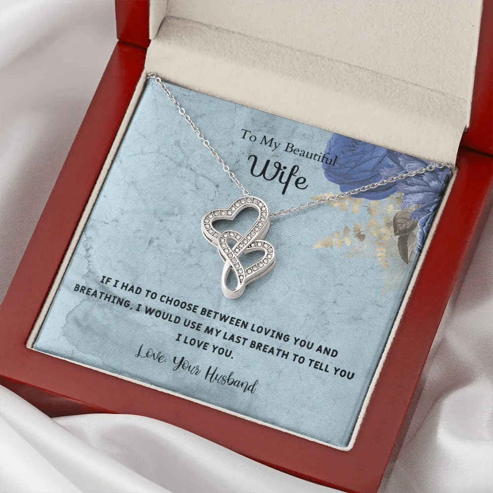 If I Had to Choose - Double Hearts Necklace Message Card